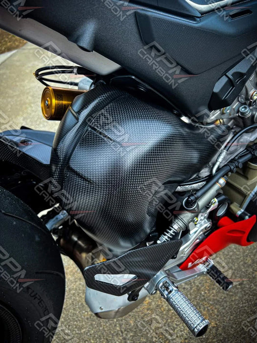 Ducati Panigale V4 Streetfighter V4 2021+ Carbon Fiber Exhaust Cover (Euro 5 only)