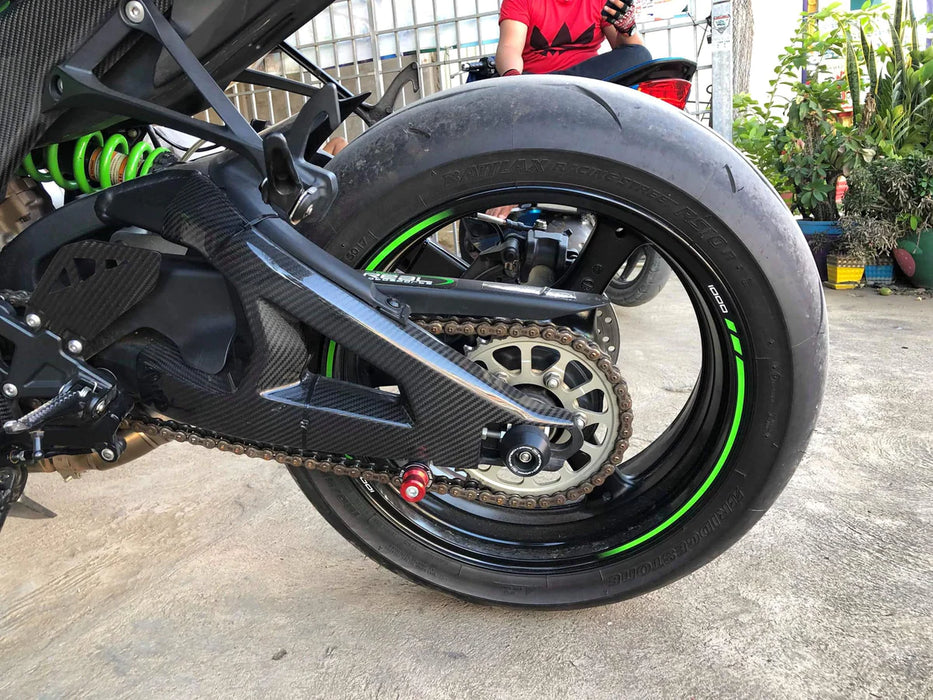 KAWASAKI ZX-10R 2016+ CARBON FIBER SWINGARM COVERS PROTECTORS