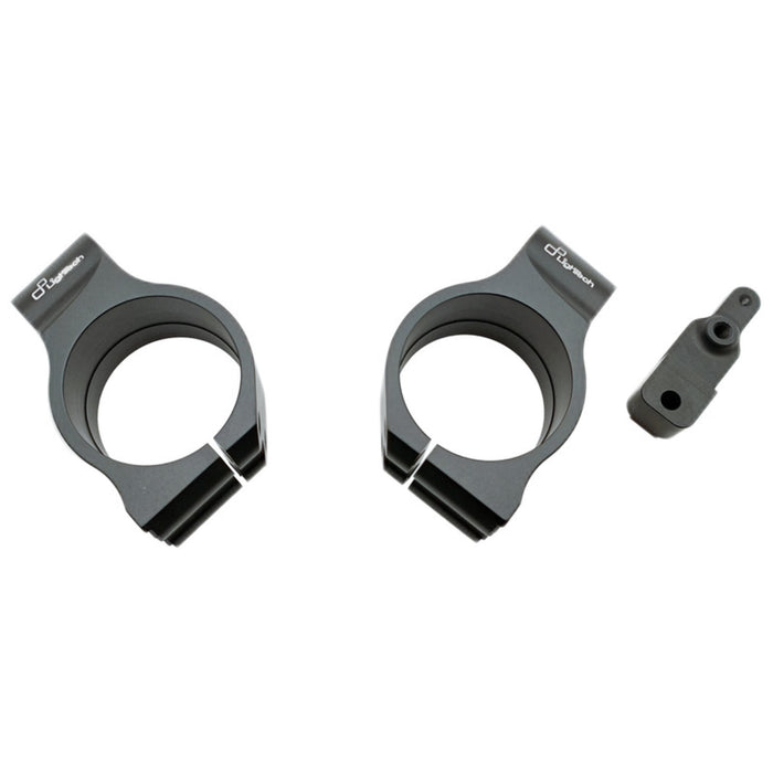 Handlebars clip-ons set lifted +20mm Offset / +20mm Height