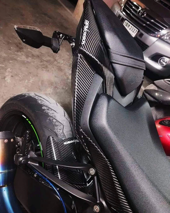 KAWASAKI ZX-6R 2019+ CARBON FIBER REAR SEAT SIDE PANELS