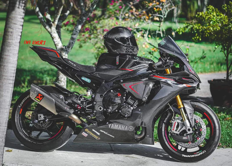 YAMAHA R1 R1M 2015-19 CARBON FIBER RACE BELLY PAN LOWER FAIRINGS