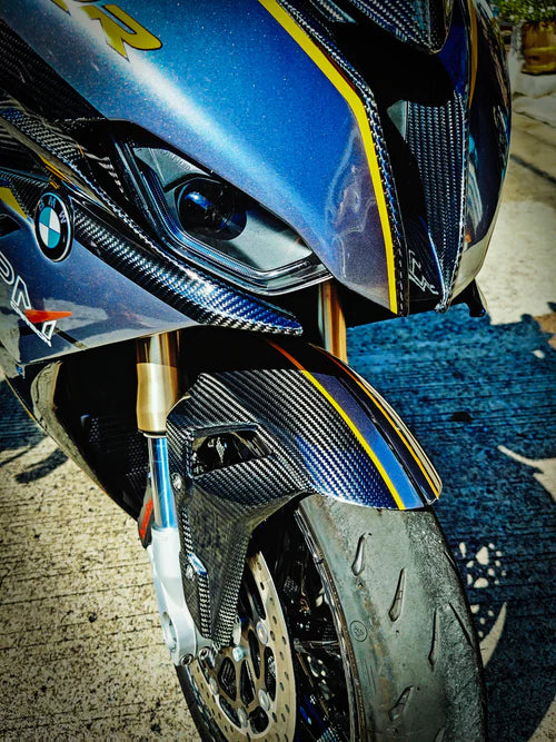 BMW S1000RR 2009+ CARBON FIBER FRONT FENDER HUGGER MUDGUARD