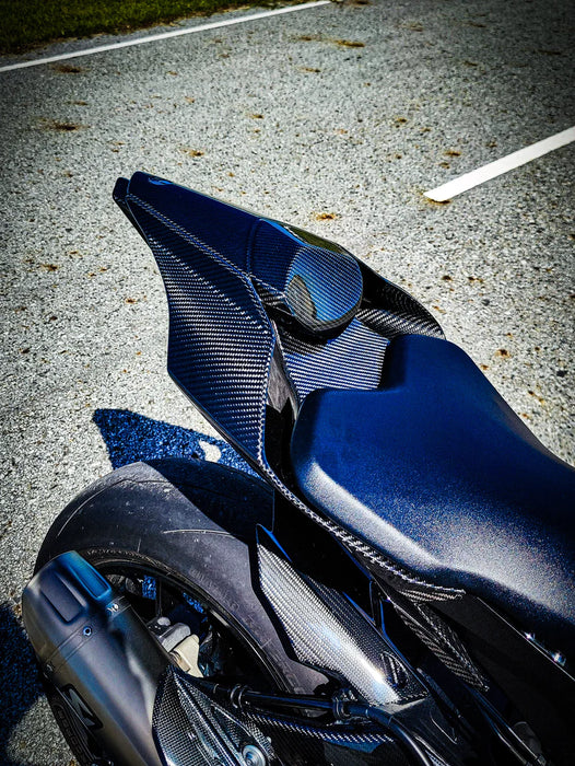 YAMAHA R1 R1M R6 2015+ CARBON FIBER REAR SEAT PILLION COVER