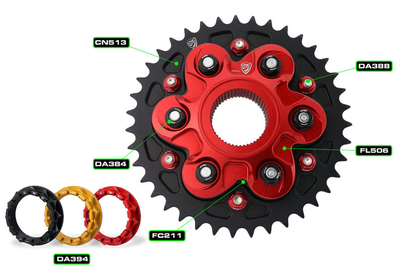 Rear sprocket flange Ducati V4