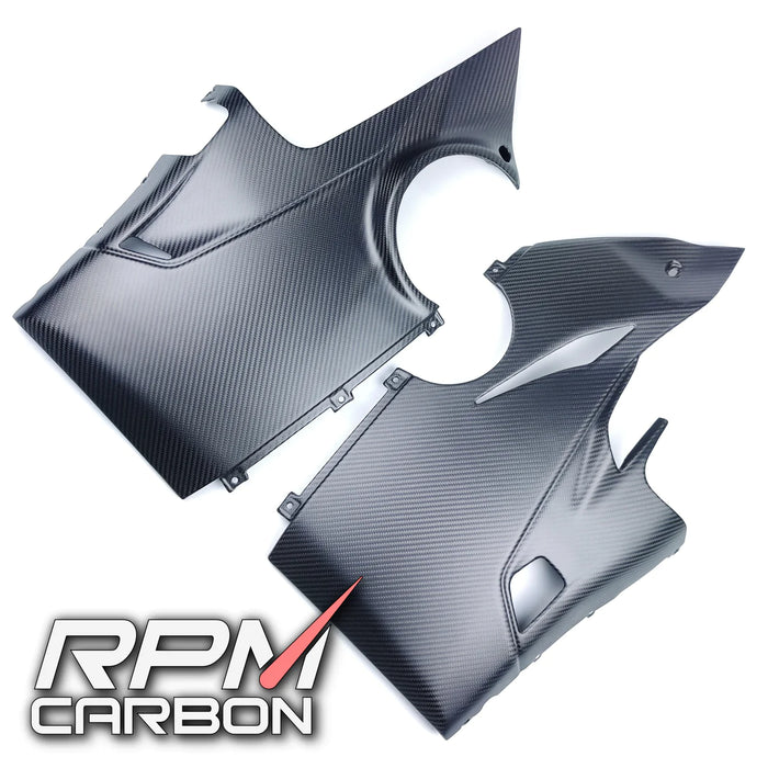 DUCATI PANIGALE V4 2018-2021 CARBON FIBER LOWER SIDE FAIRINGS OEM