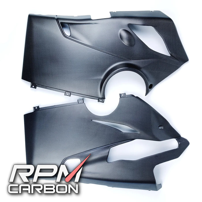 Ducati Panigale V4 2018-2021 Carbon Fiber Lower Side Fairings (Akrapovic)