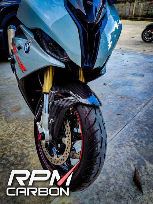 BMW S1000RR 2009+ CARBON FIBER FRONT FENDER HUGGER MUDGUARD