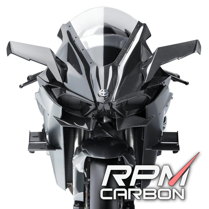 KAWASAKI H2 2015+ CARBON FIBER UPPER WINGLETS GEN 2018+