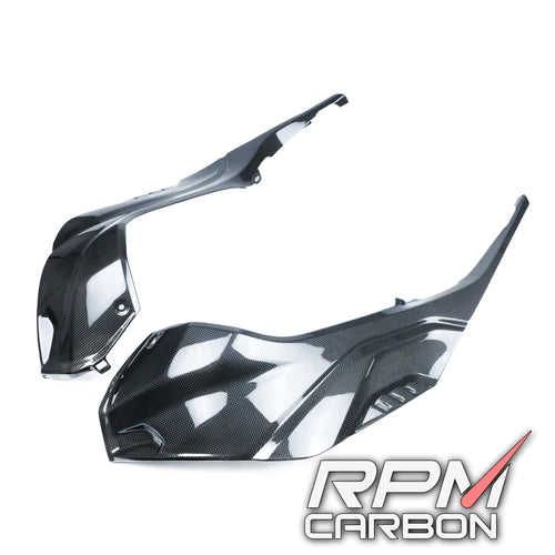 BMW S1000RR 2020+ CARBON FIBER TANK SIDE PANELS (Fully enclosed)