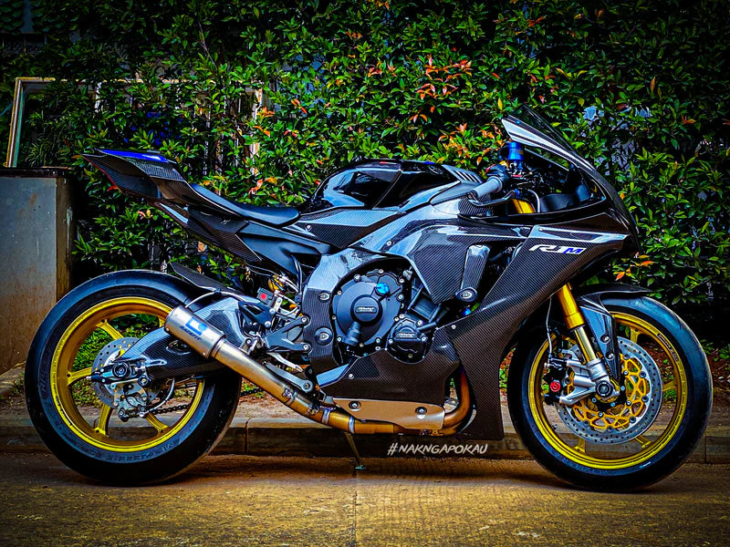 YAMAHA R1 R1M 2020+ CARBON FIBER UPPER SIDE PANELS FAIRINGS
