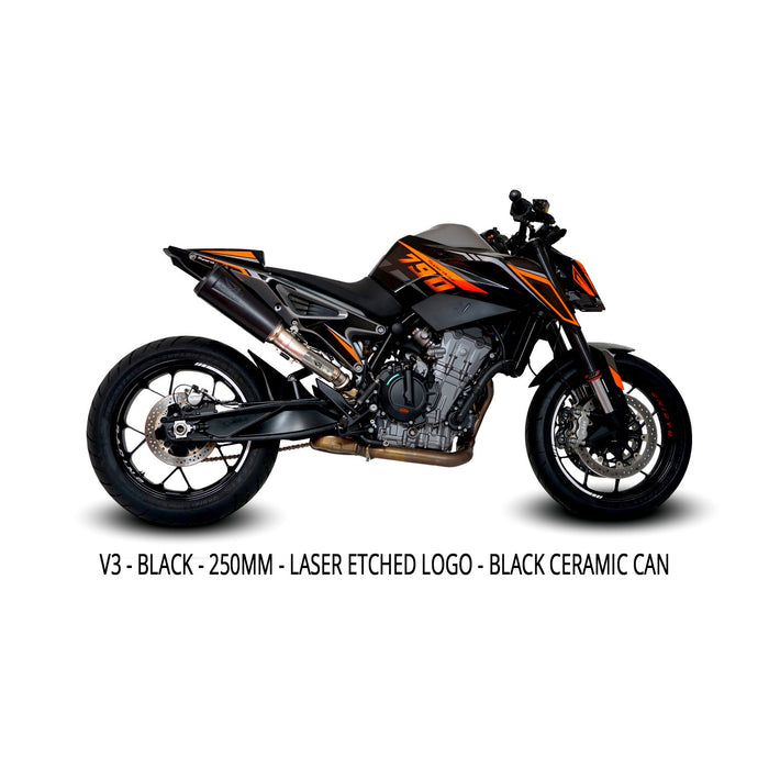 KTM 890 DUKE 2020+ Hi Slung Decat Exhaust System