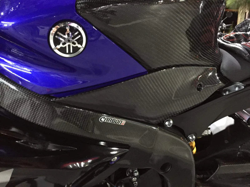YAMAHA R6 2017+ CARBON FIBER TANK SIDE PANELS
