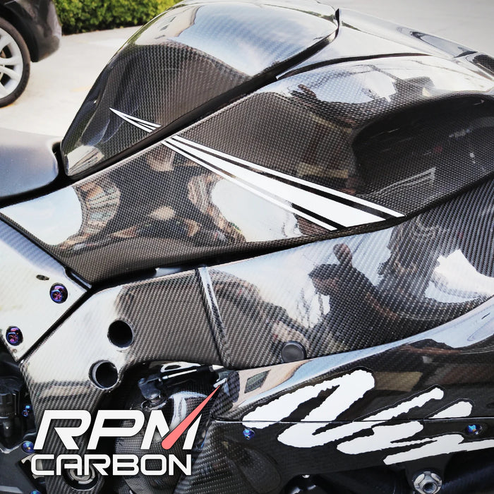 KAWASAKI ZX-10R 2011+ CARBON FIBER TANK SIDE PANELS