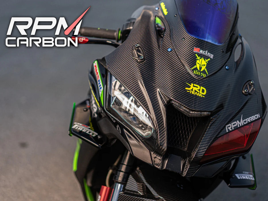 KAWASAKI ZX-10R 2016-2020 CARBON FIBER FRONT FAIRING COWL